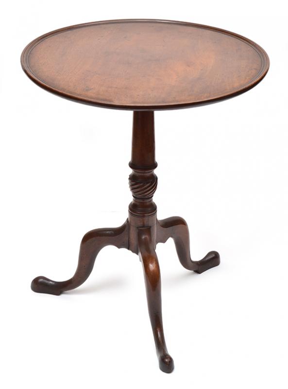 Appraisal: A TH CENTURY ITALIAN MAHOGANY TRIPOD BASED WINE TABLE with