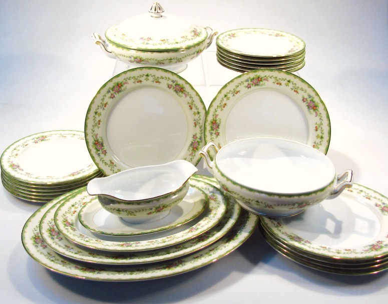 Appraisal: A Noritake part dinner service to include two lidded tureens