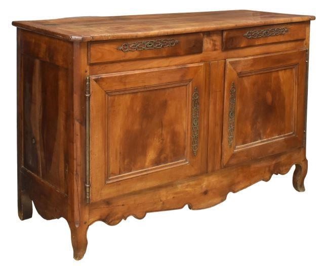 Appraisal: French Louis XV period walnut sideboard th c the rectangular