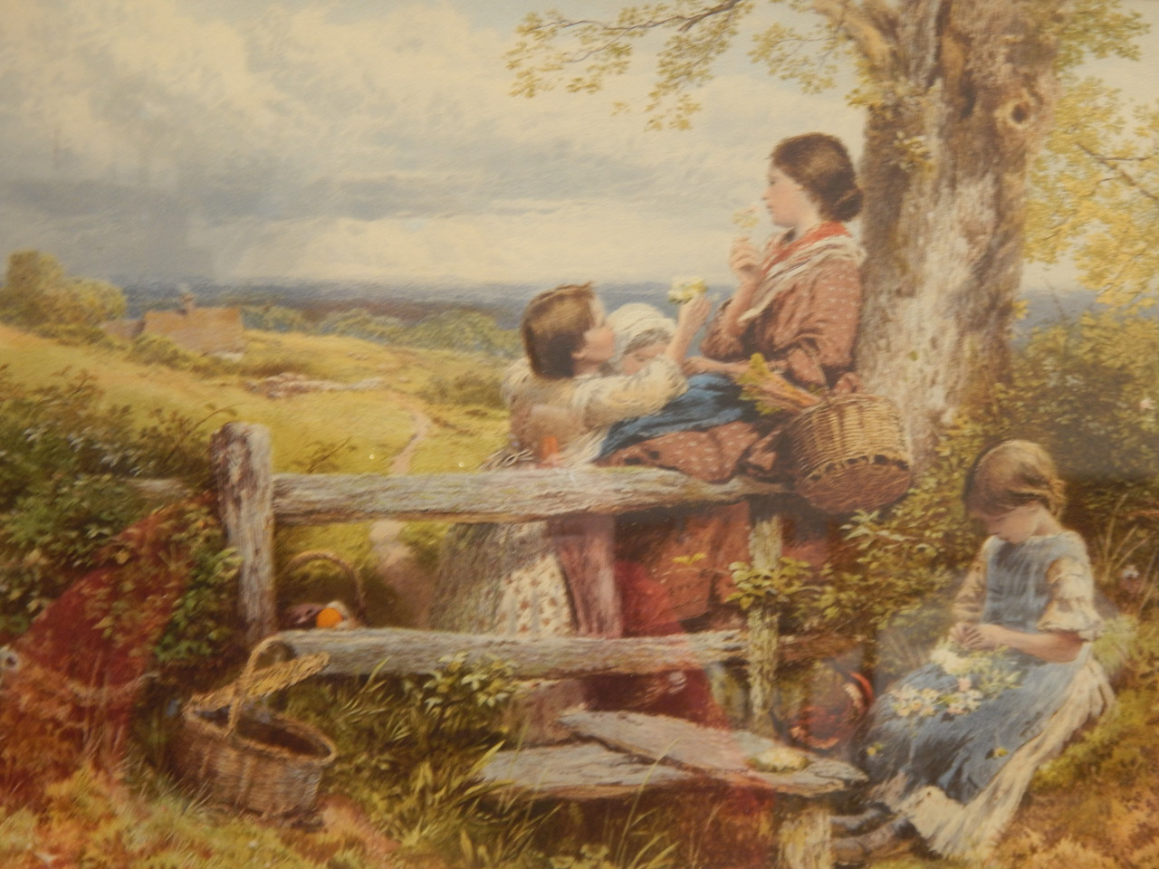 Appraisal: After Myles Birket Foster - Figures resting by a stile