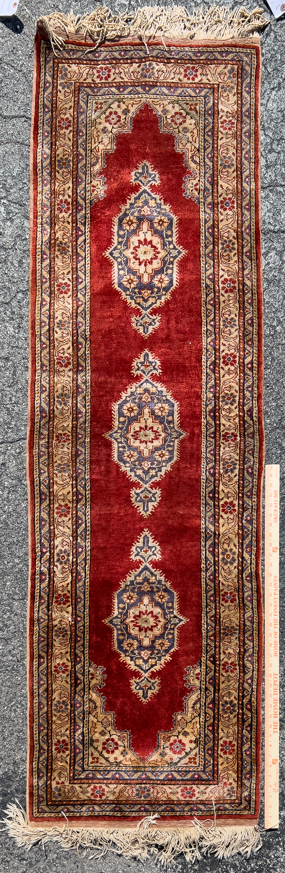 Appraisal: TURKISH HAND KNOTTED FAUX SILK COTTON RUG ' '' X