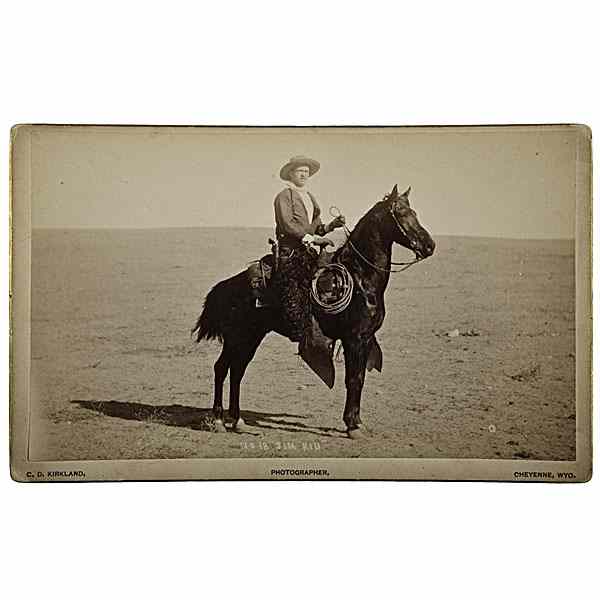 Appraisal: C D Kirkland Photograph of Cowboy Jim Kid A boudoir