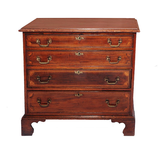 Appraisal: A GEORGIAN AND LATER SMALL CHEST OF FOUR GRADUATED LONG