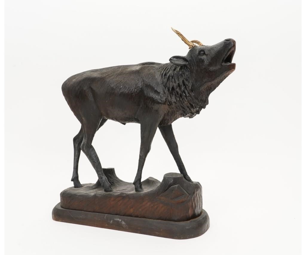 Appraisal: Black Forest style standing stag elk th c h x