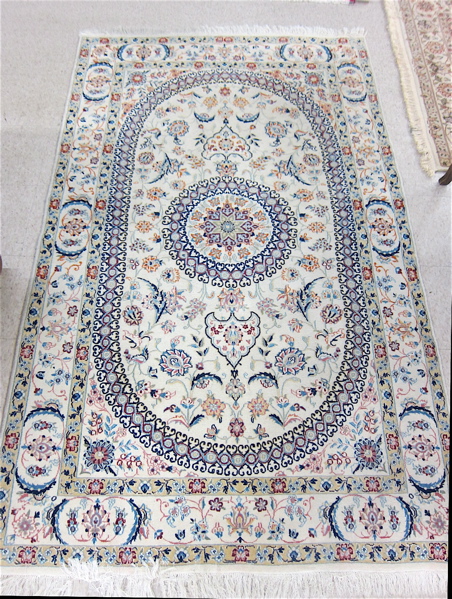 Appraisal: PERSIAN ISFAHAN AREA RUG Isfahan Province north central Iran floral