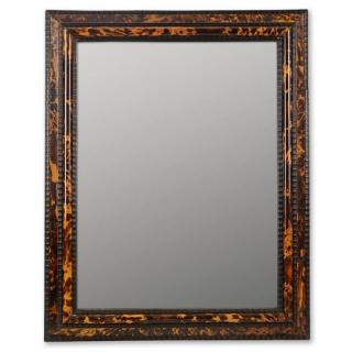 Appraisal: Dutch faux tortoiseshell and ebonized wood mirror th th c