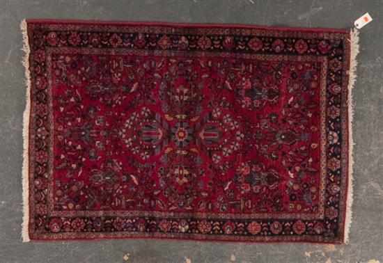 Appraisal: Semi-antique Sarouk rug Persia circa x Estimate - Good condition