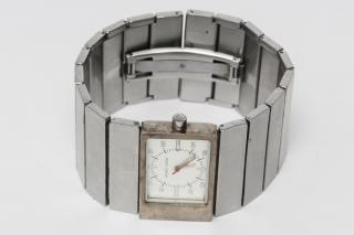 Appraisal: Steel Cake Brooklyn Tank Tread Watch Tank Tread brushed aluminum