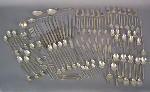 Appraisal: Heirloom sterling silver flatware service in the damask rose pattern