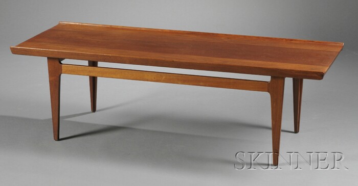 Appraisal: Finn Juhl Coffee Table Teak France Sons Rectangular top with