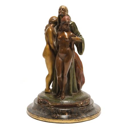 Appraisal: Austrian Cold Painted Bronze Figural Group Estimate -