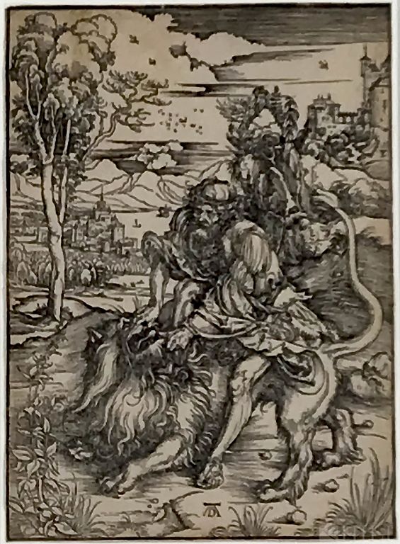 Appraisal: Albrecht Durer - Samson Fighting The Lion Albrecht Durer German