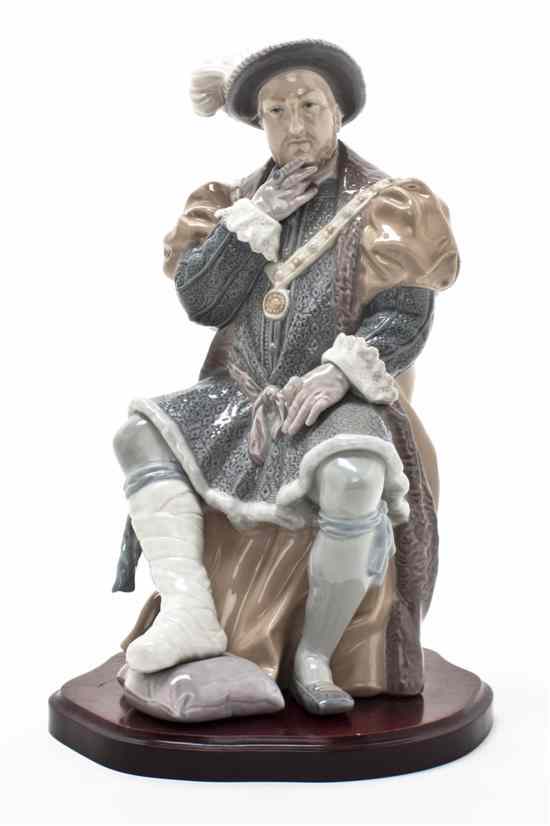 Appraisal: A Lladro Porcelain Figure Henry VIII issued in depicted in