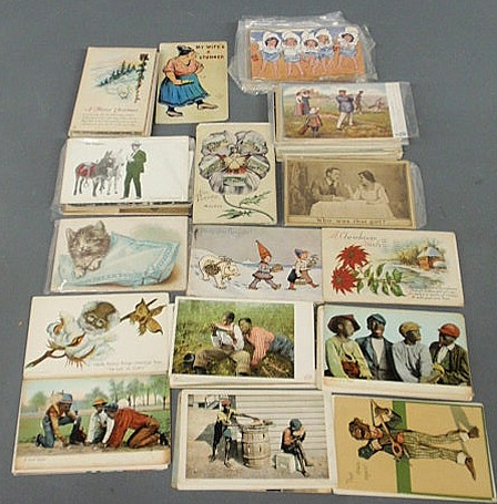 Appraisal: Large group of vintage postcards some Black Americana some holiday