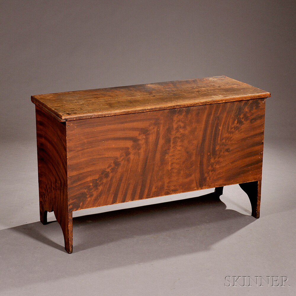 Appraisal: Grain-painted Pine Six-board Chest New England early th century the