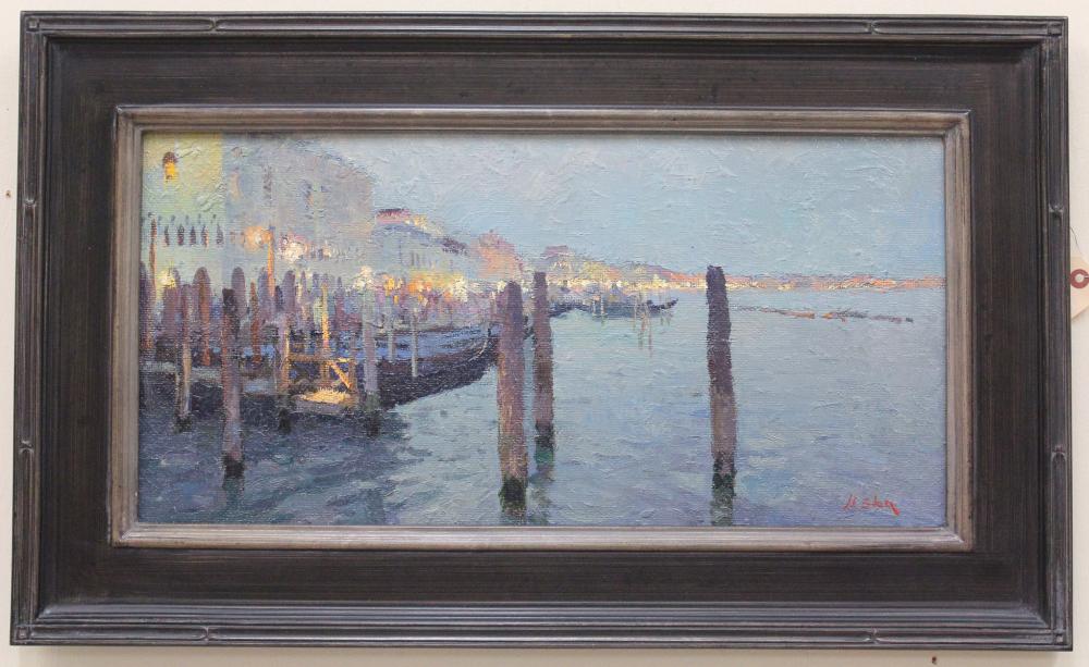 Appraisal: NICK STOQ United States st century oil on board Venice