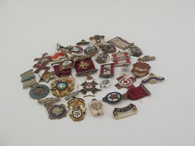 Appraisal: Masonic Jewels mostly Stewards' badges and similar and including Druids