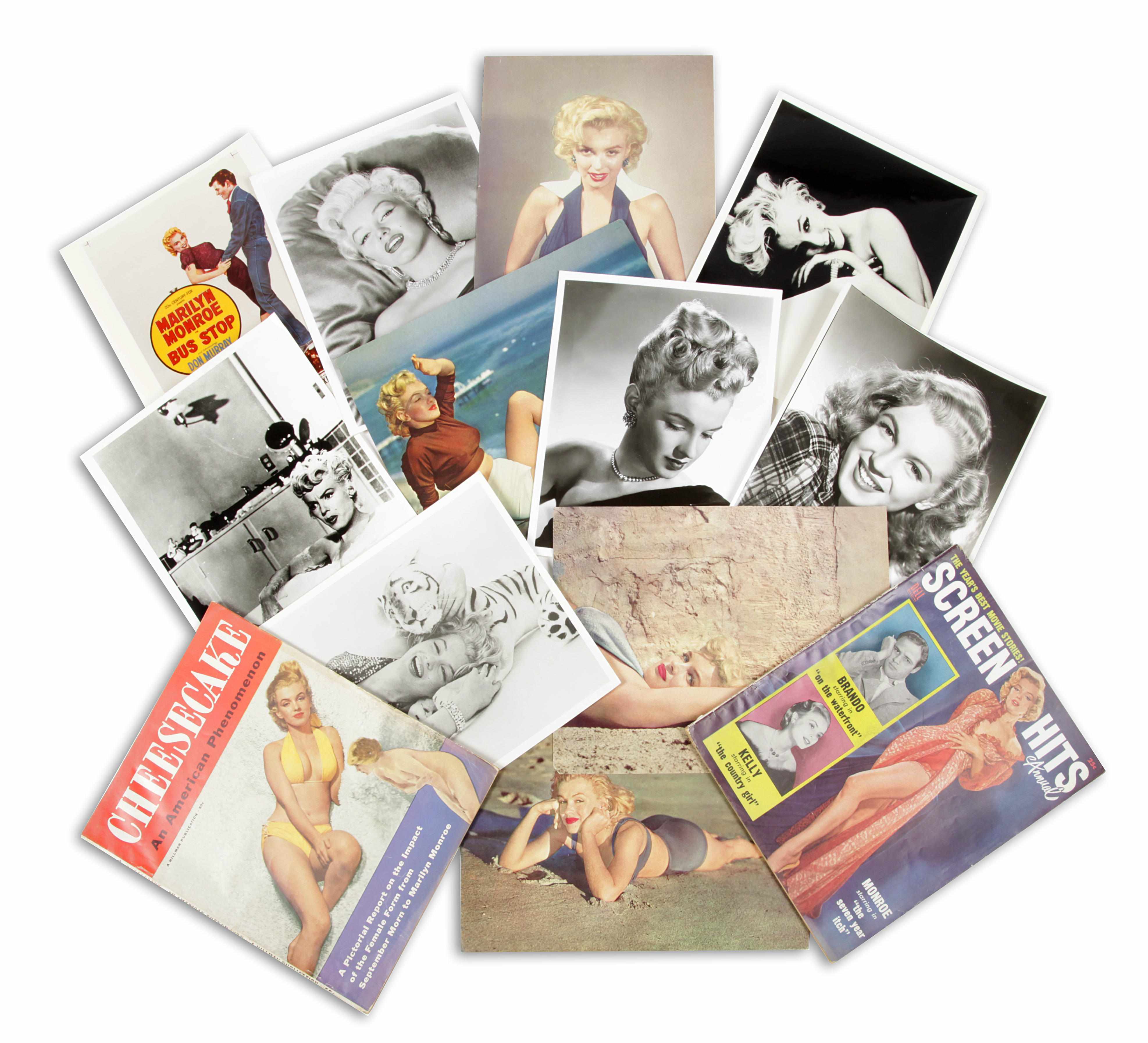 Appraisal: Hollywood Memorabilia s- s A group of Marilyn Monroe ephemera