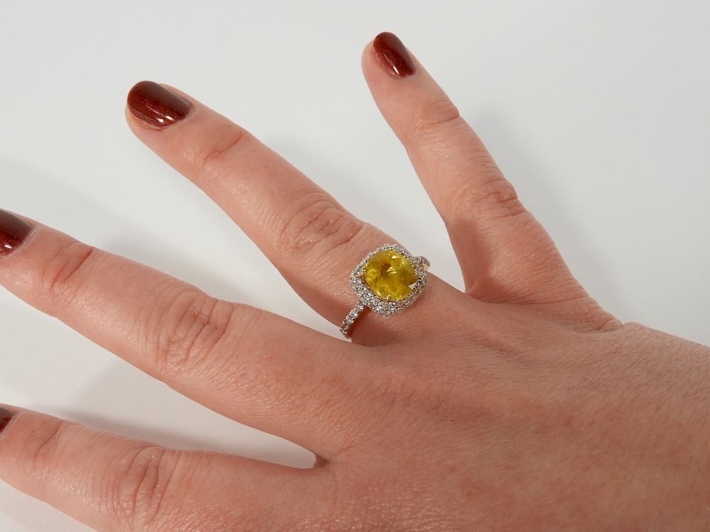 Appraisal: K Yellow Gold Diamond Yellow Sapphire Ring Orianne Collins Jewellery