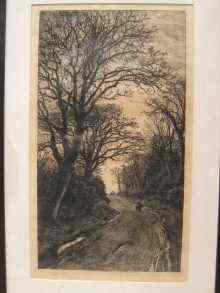 Appraisal: A print of a country lane signed in the print