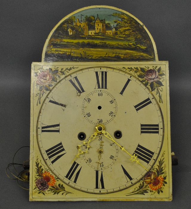 Appraisal: - Eight-day movement for a tall case clock with saddle