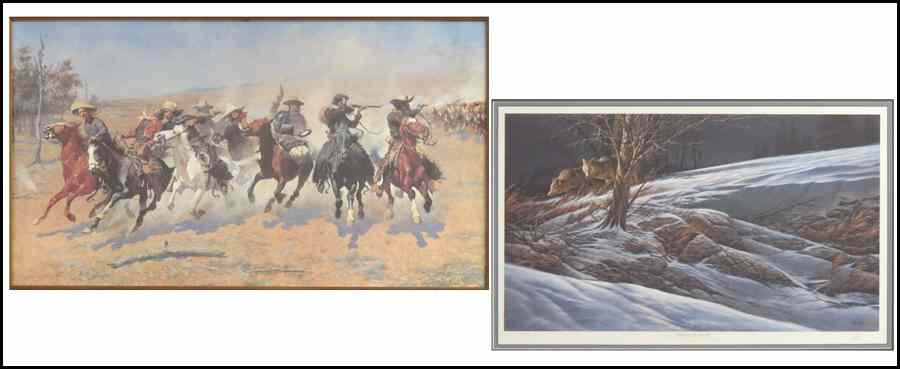 Appraisal: TERRY REDLIN AMERICAN B CATCHING THE SCENT Offset lithograph signed