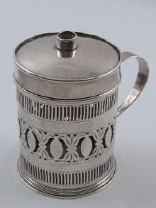 Appraisal: A th century silver plated bougie box cm high