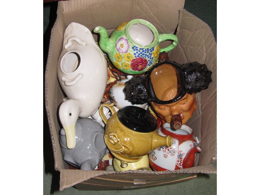 Appraisal: Large lot of ceramic teapots box