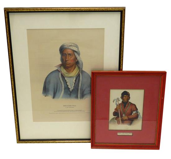 Appraisal: Two th C colored lithographs by or after Daniel Rice