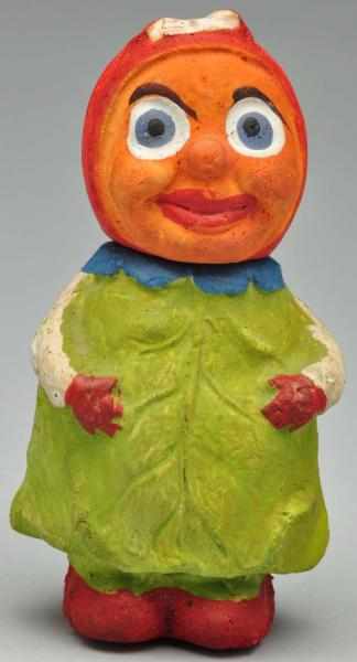 Appraisal: Veggie Mother Halloween Candy Container Description Lettuce body with jack-o-lantern