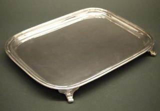 Appraisal: Hayden Gregg Coin Silver tray A mid th century American