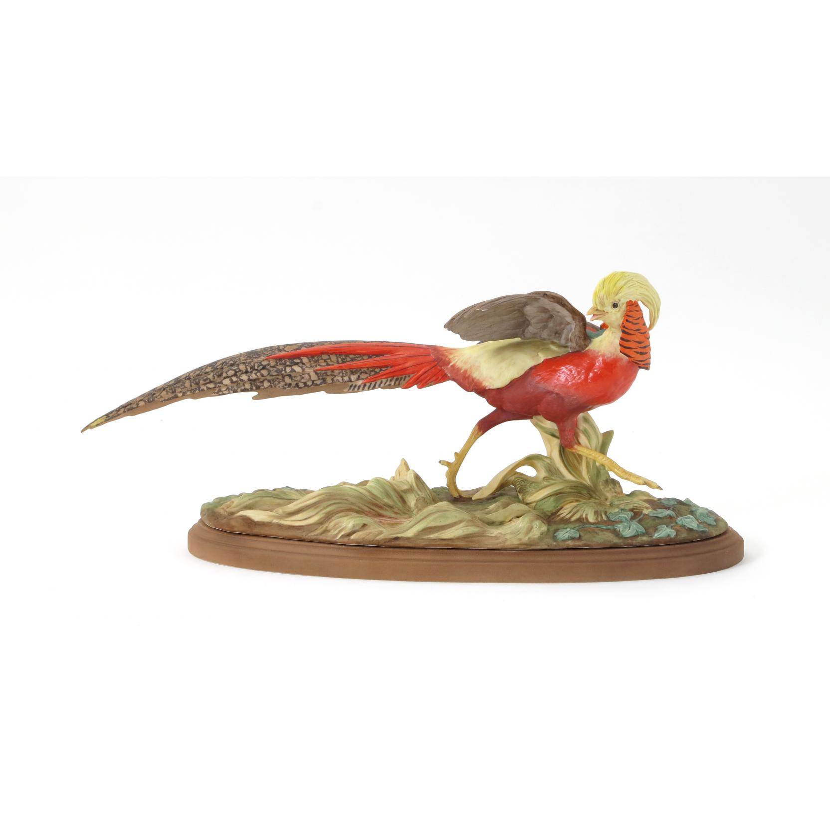 Appraisal: Boehm Rare Porcelain Figural Golden Oriental Pheasant marked on the