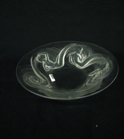 Appraisal: Lalique France round centerpiece bowl diameter depicting five mermaids circling