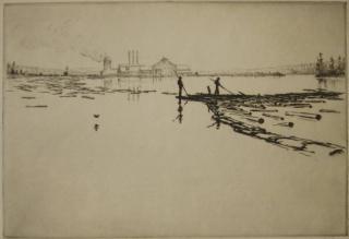 Appraisal: Hans Kleiber etching Hans Kleiber American - - ''The Log