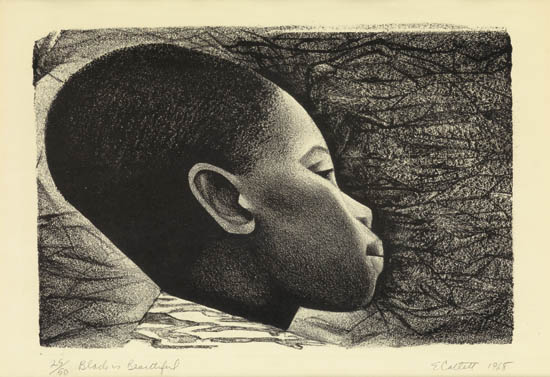 Appraisal: ELIZABETH CATLETT - Negro es Bello I Black is Beautiful