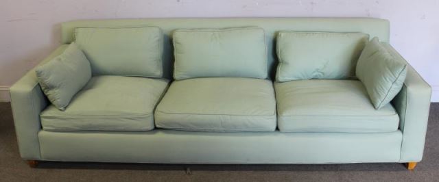 Appraisal: Midcentury Upholstered Edward Wormley Dunbar Sofa With copies of original