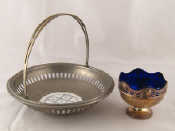 Appraisal: WMF A swing handled silver plated pierced fruit bowl with