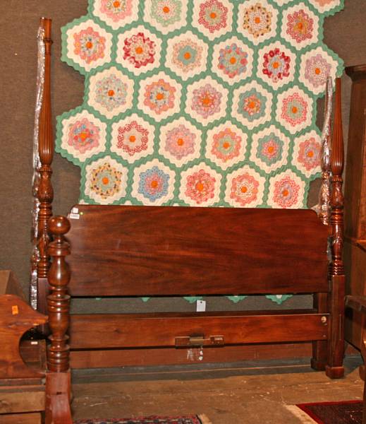 Appraisal: A George III style mahogany tester bed height ft in