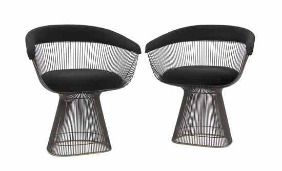 Appraisal: A Pair of Wire Chairs Warren Platner for Knoll each