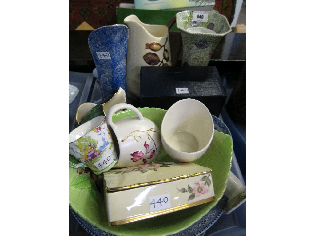 Appraisal: Tray lot of decorative ceramics to include Carlton Ware Noritake