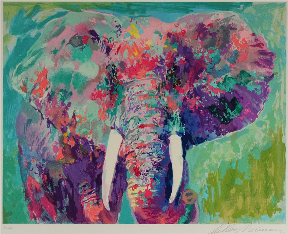 Appraisal: LEROY NEIMAN AMERICAN - CHARGING BULL Serigraph in colors x