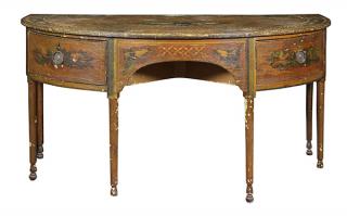 Appraisal: Louis XVI style demilune buffet France circa the entire two