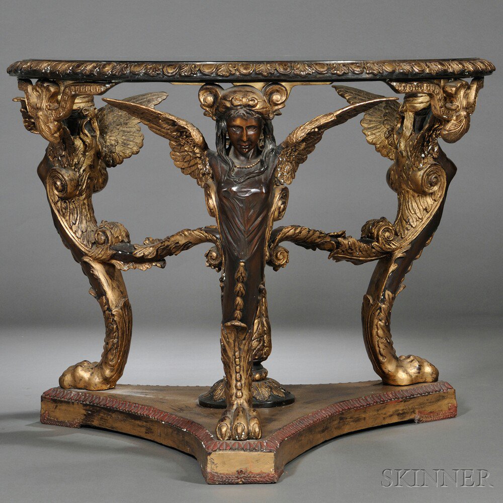 Appraisal: French Bronze Center Table th century the circular inset glass