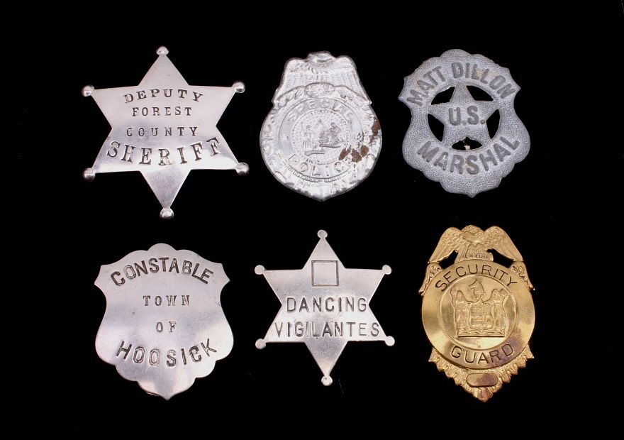 Appraisal: Collection of Variety Service Prop Badges For your consideration is