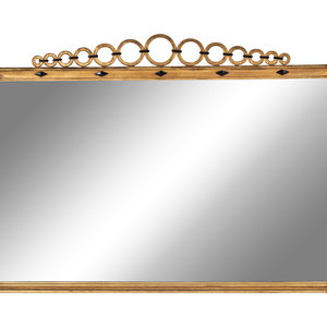 Appraisal: A Continental Giltwood and Parcel Ebonized Overmantel Mirror th Century