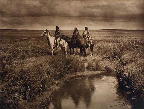 Appraisal: CURTIS EDWARD S - Three Chiefs Silver print x inches