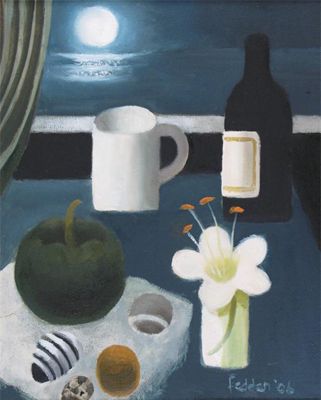 Appraisal: Mary Fedden b The Black Bottle Signed and dated also