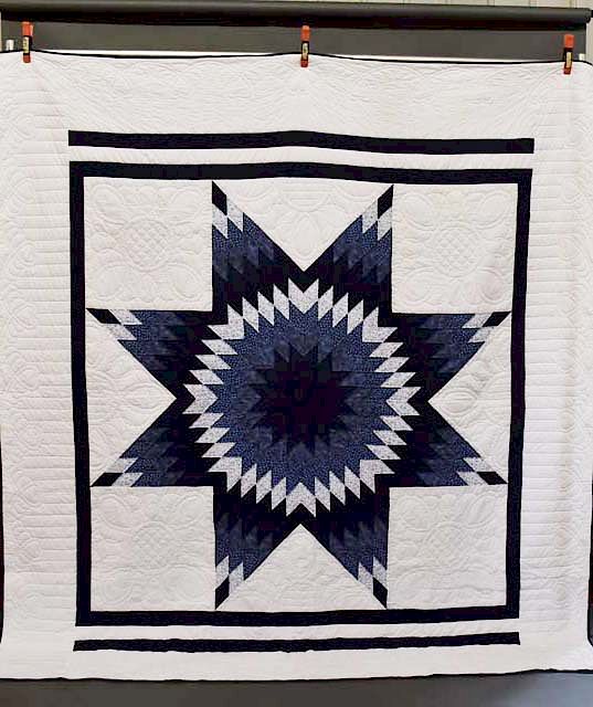 Appraisal: Hand stitched Amish quilt Hand stitched Amish quilt x Condition