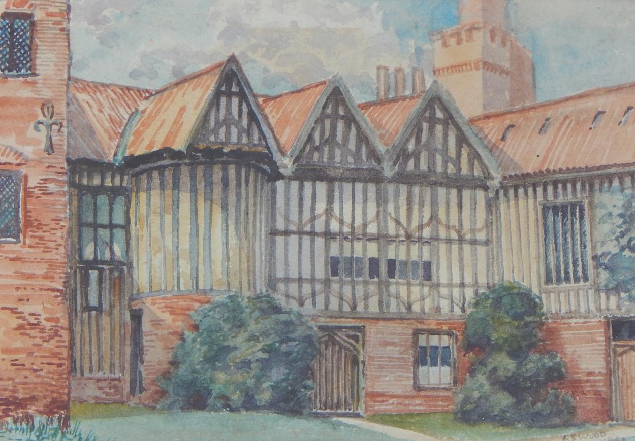 Appraisal: Karl S Wood - Gainsborough Old Hall watercolour signed and