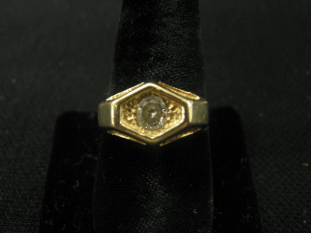 Appraisal: Men's Diamond Ring round diamond totaling carats in k yellow